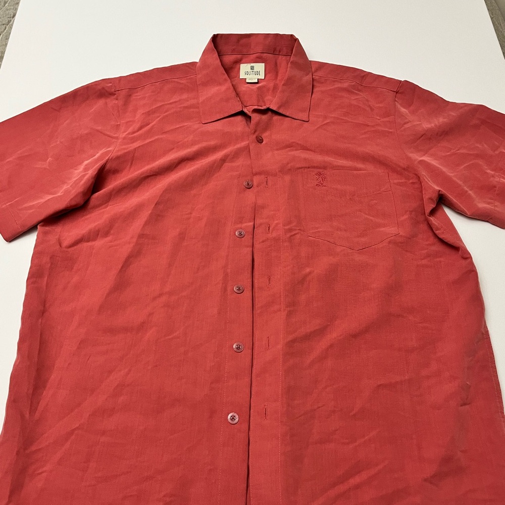 Tailor Vintage Men's Red Casual Button-Down Shirt